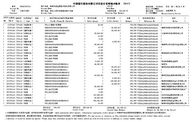 中国银行流水账单模板（银行流水账单图片）